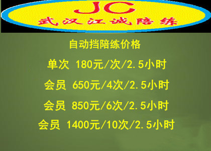 武漢江誠陪練公司 12周年回饋會員自動擋142元